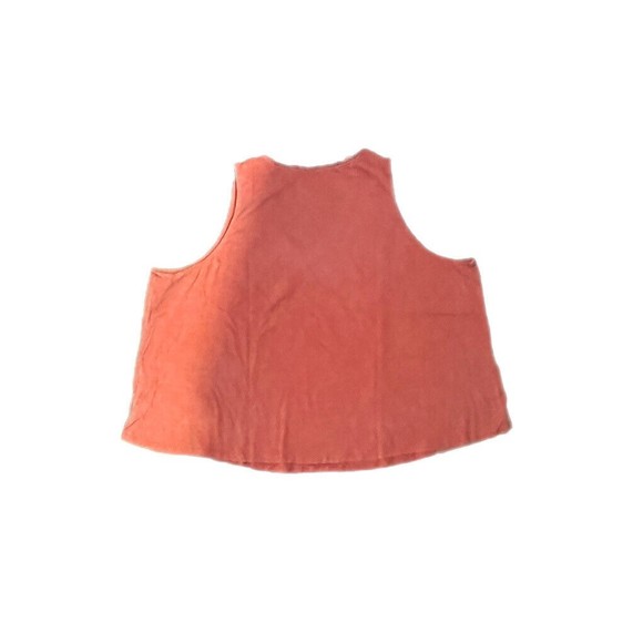 Knox Rose Women's Top 4X Sleeveless Blouse V-Neck Crochet Lace Orange Brick Red - Picture 4 of 13